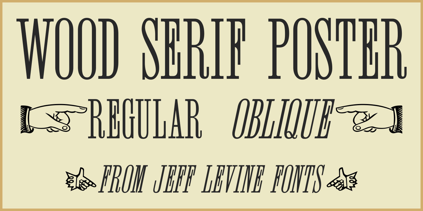 Wood Serif Poster Font Family Poster