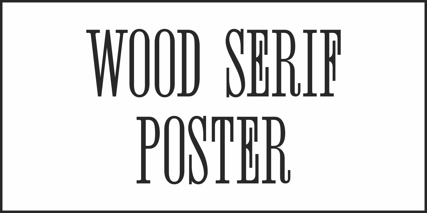 Wood Serif Poster Font Poster #2