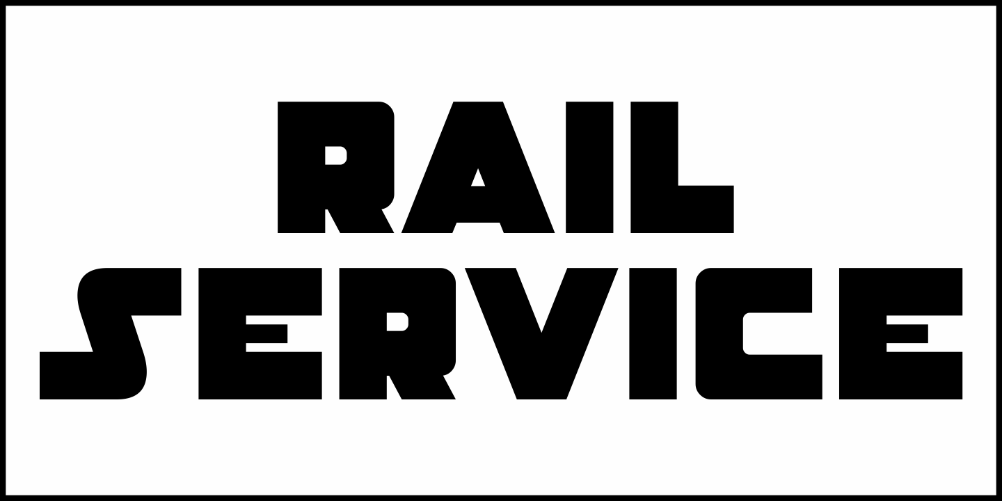 Rail Service Font Poster #1