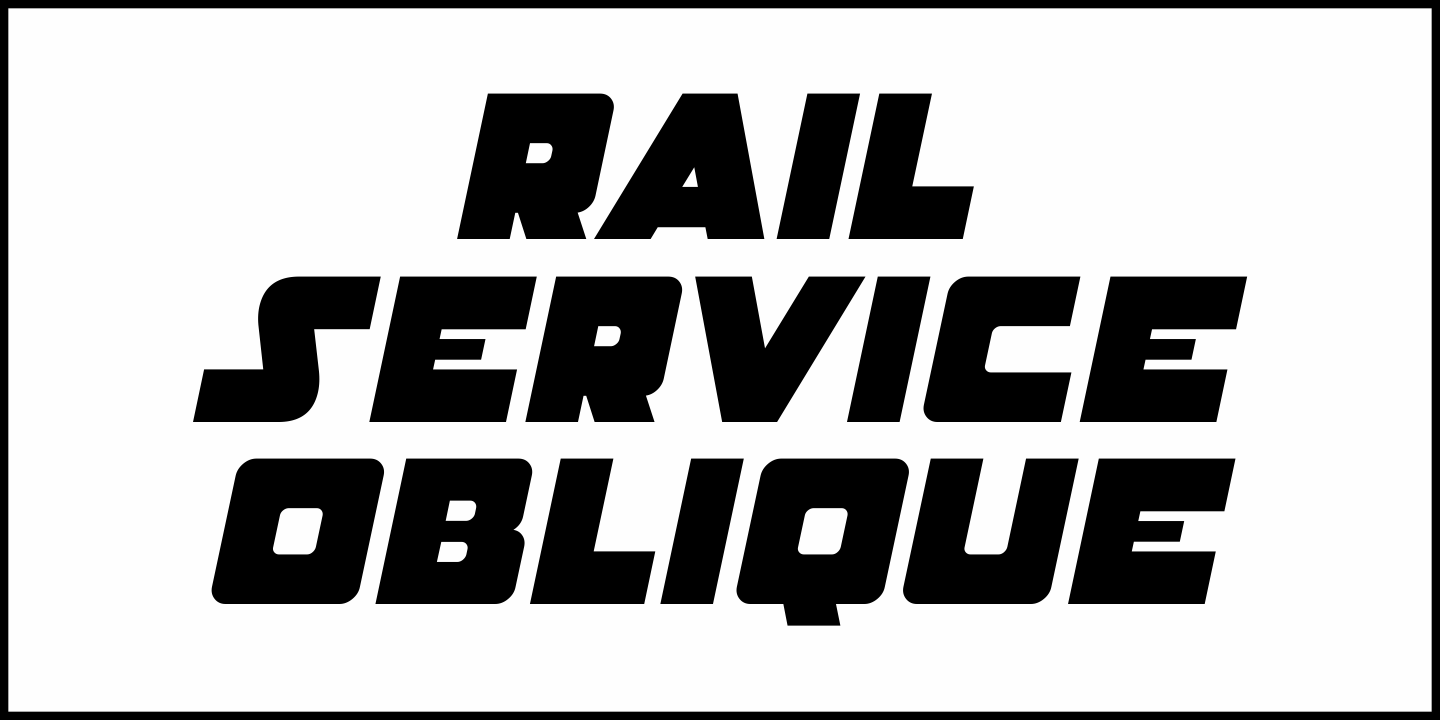 Rail Service Font Poster #1