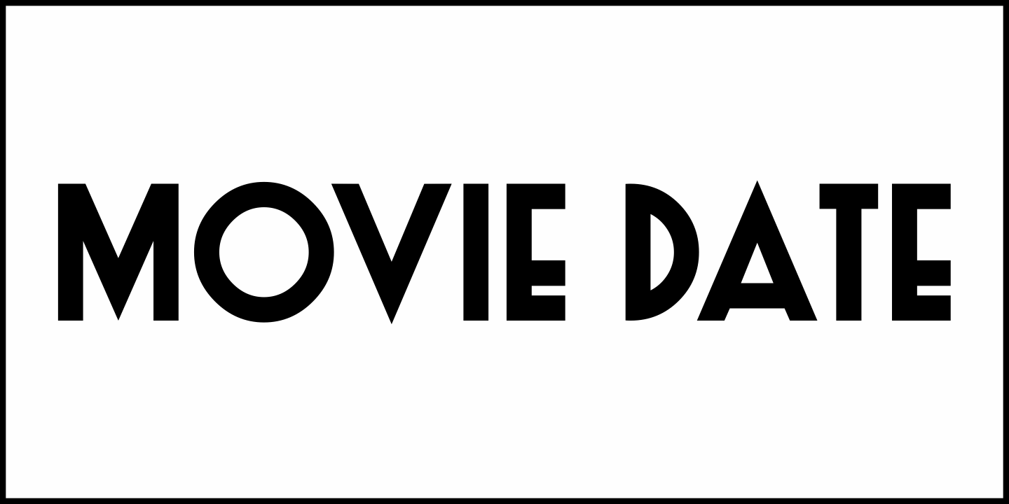 Movie Date Font Poster #2
