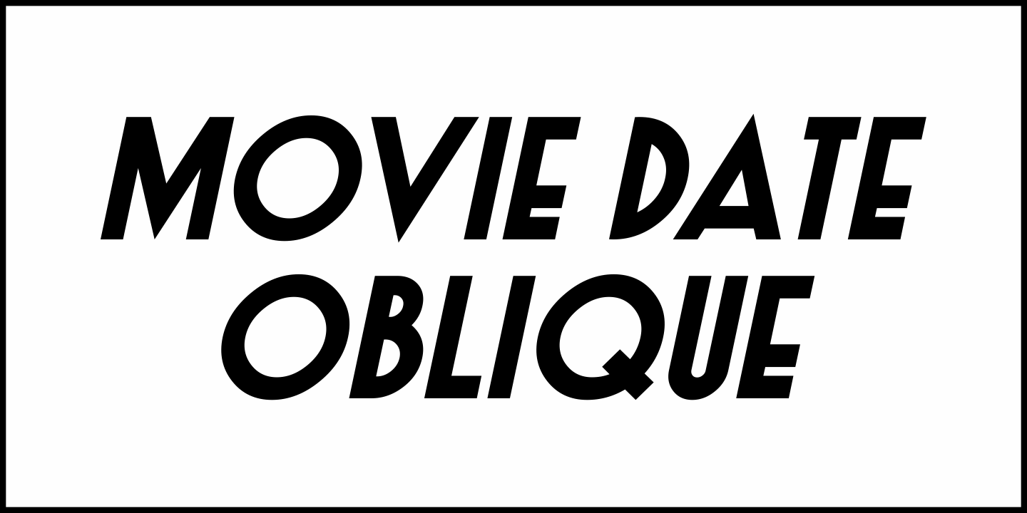 Movie Date Font Poster #4