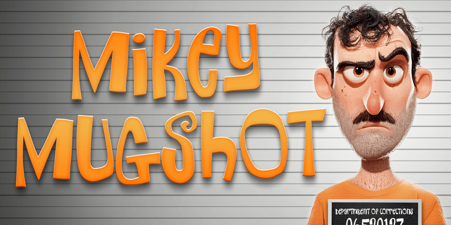 Mikey Mugshot Font Poster #1