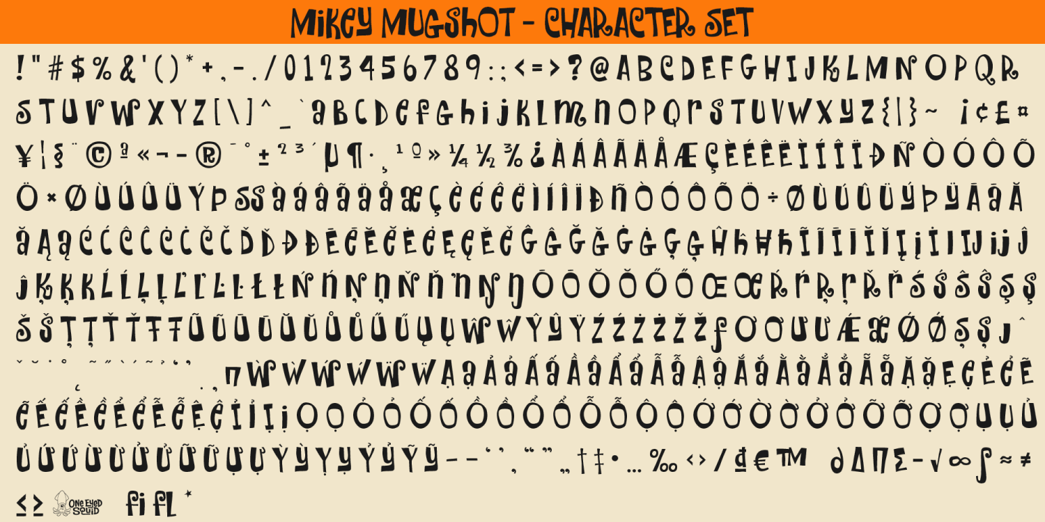 Mikey Mugshot Font Poster #1