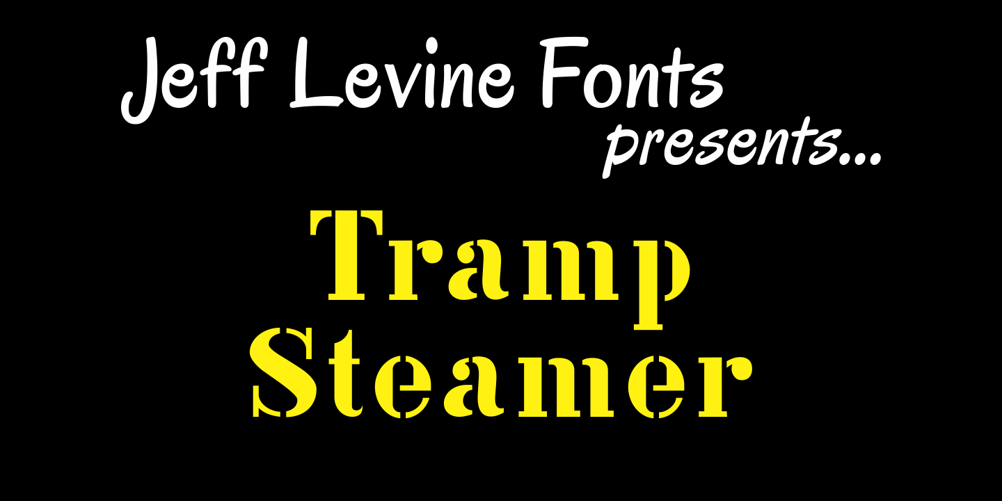 Tramp Steamer Font Poster #1