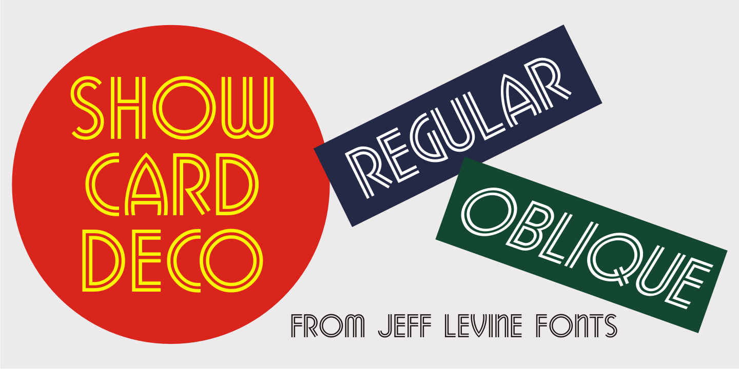 Show Card Deco Font Poster