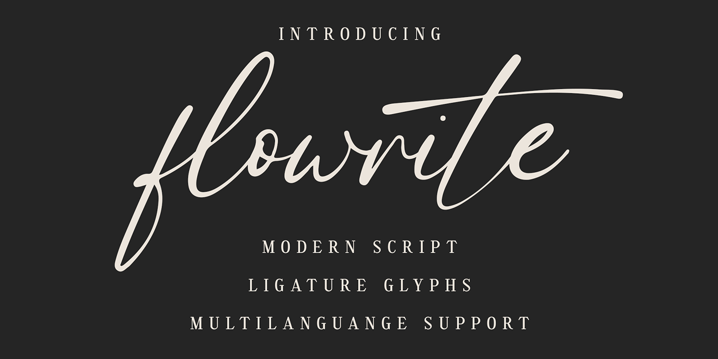 Flowrite Font Poster #1