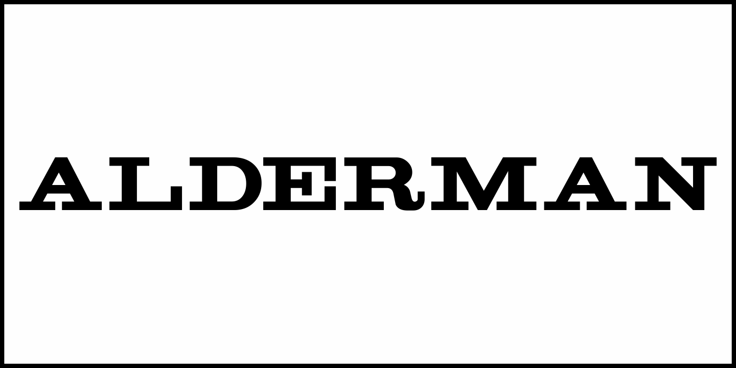 Alderman Font Poster #1