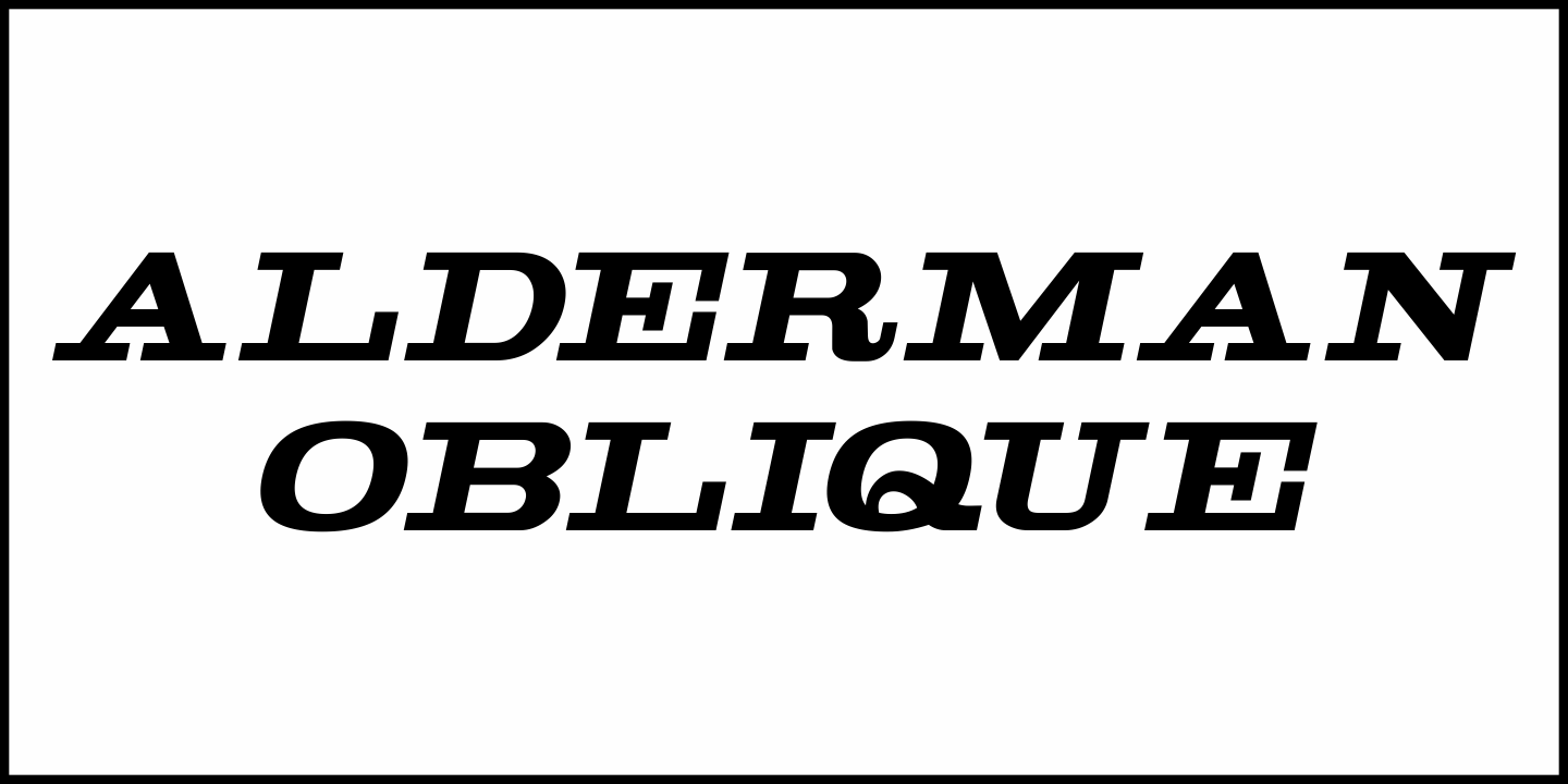 Alderman Font Poster #1