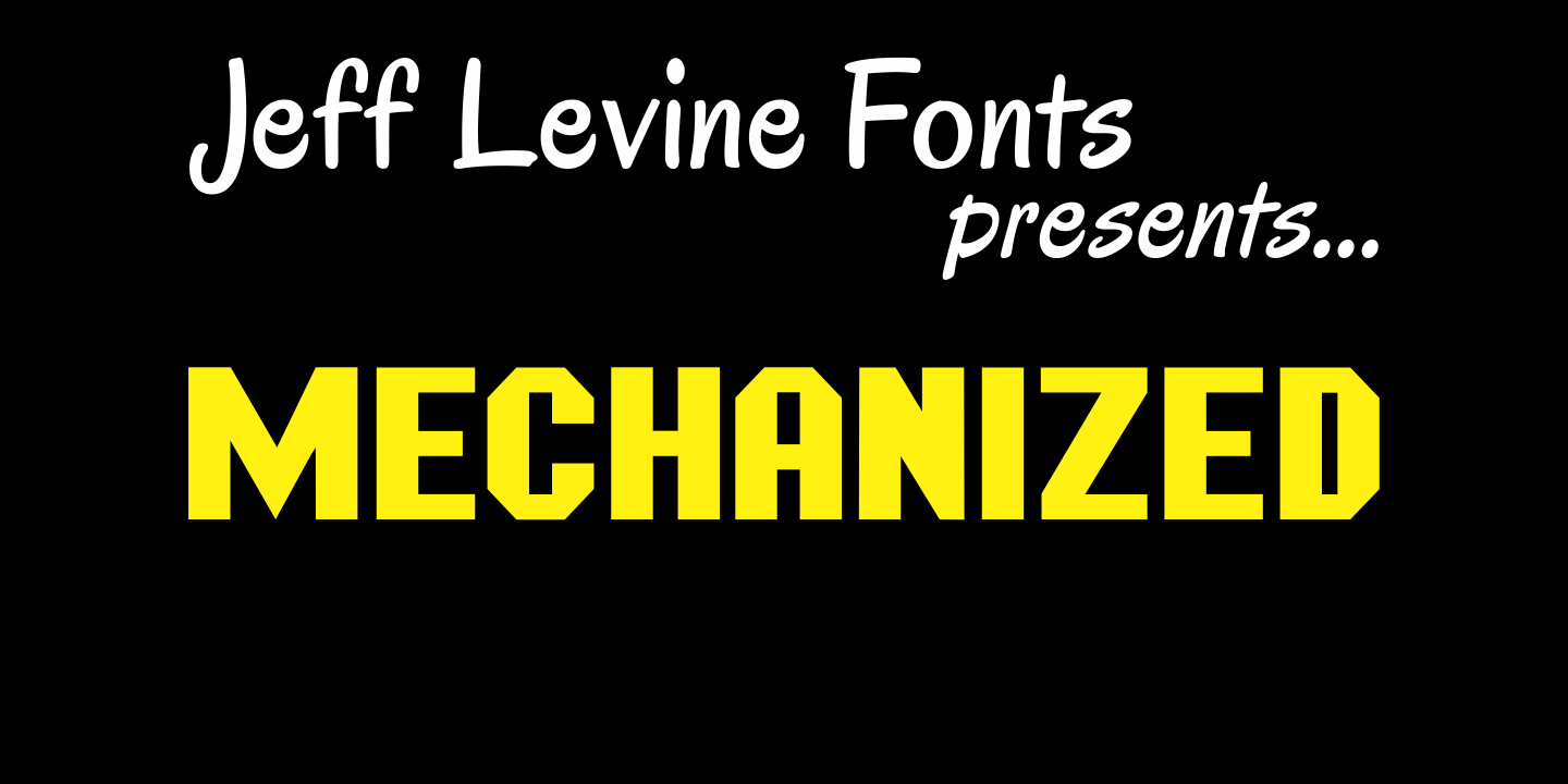 Mechanized Font Family Poster