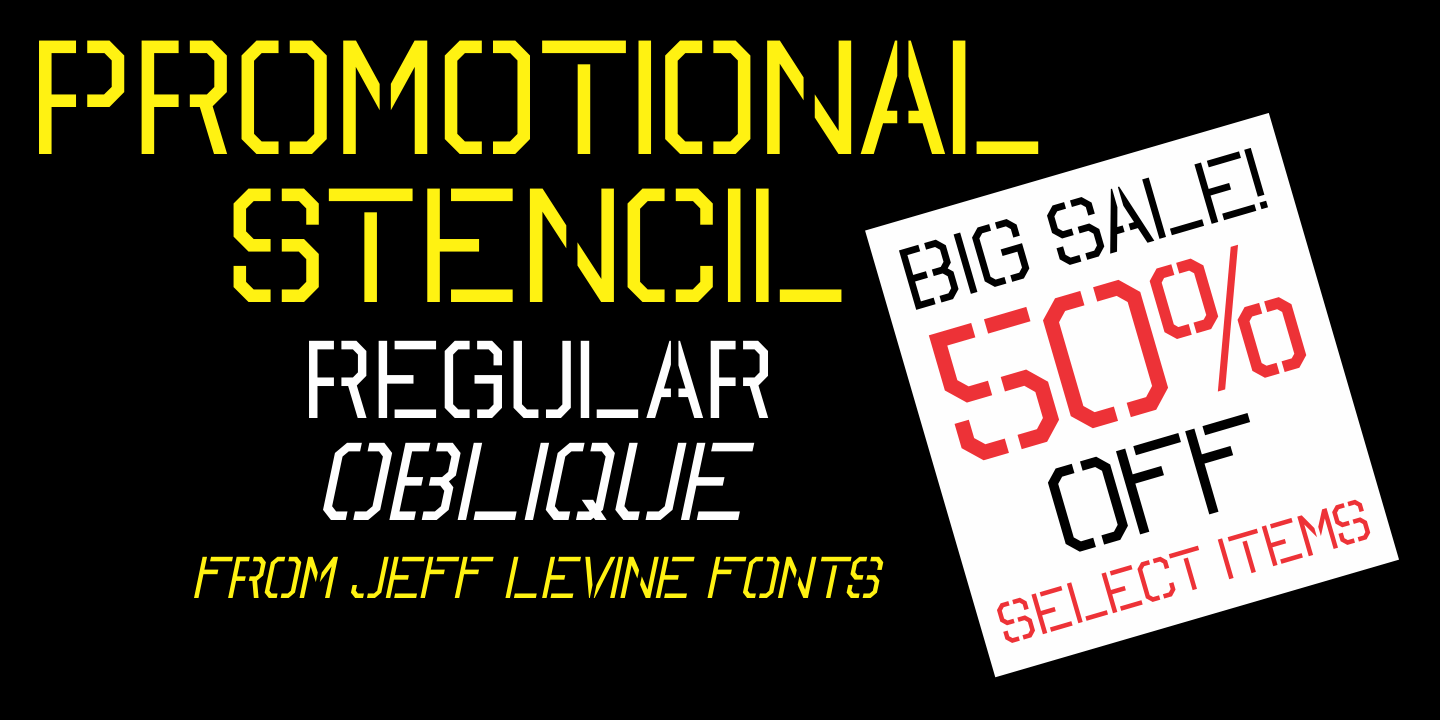 Promotional Stencil Font Poster #1