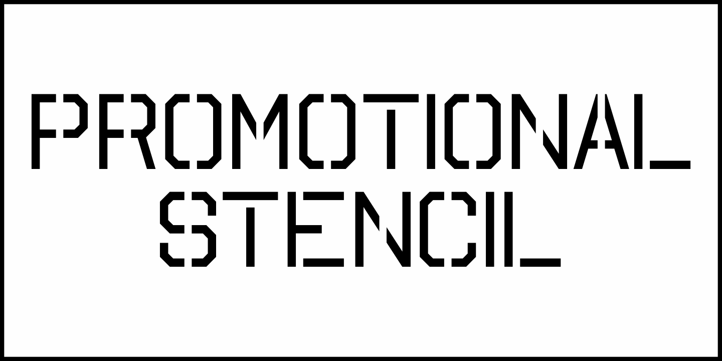 Promotional Stencil Font Poster #1