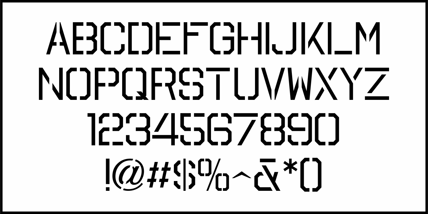 Promotional Stencil Font Poster #1