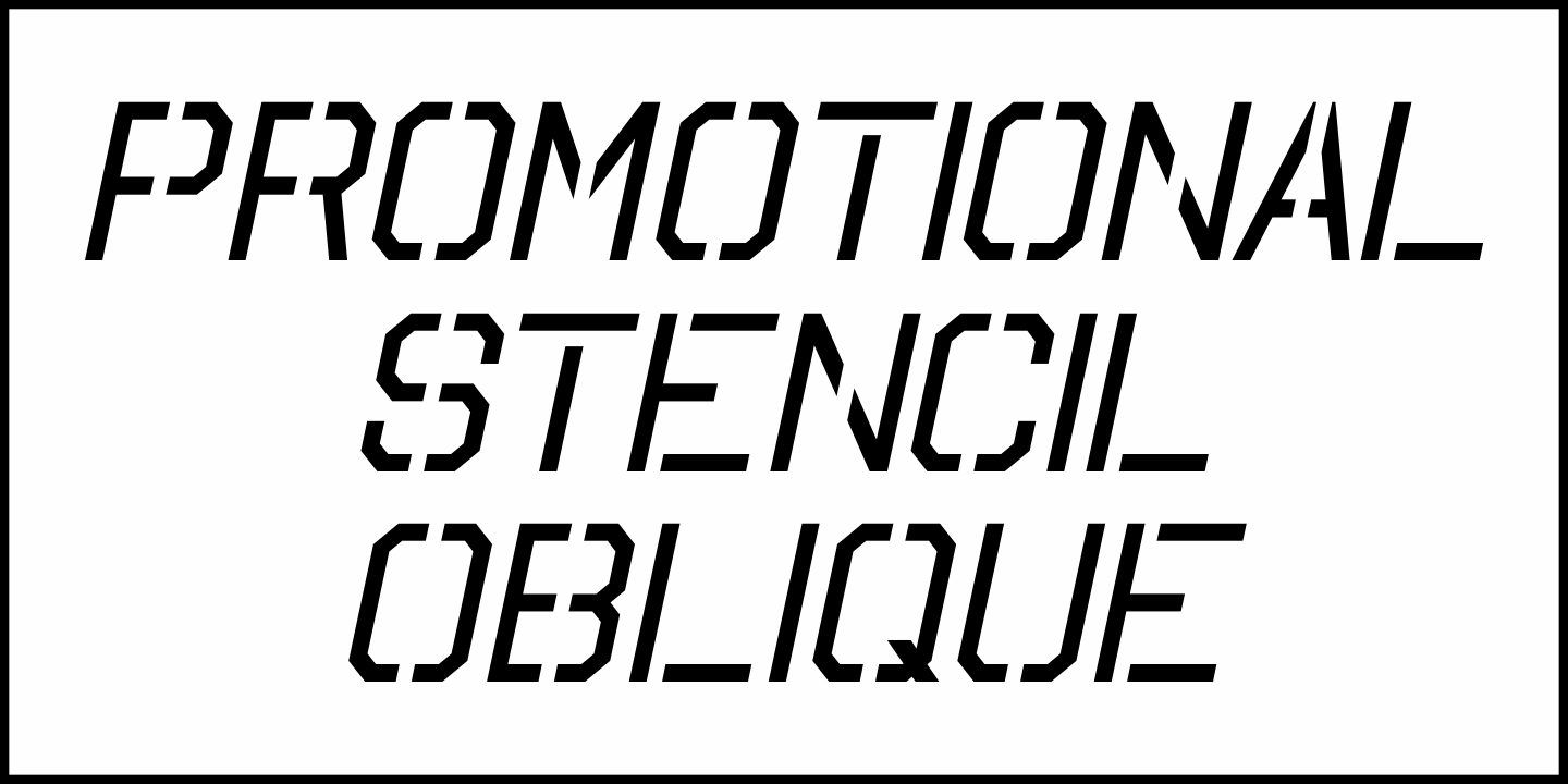 Promotional Stencil Font Poster #1