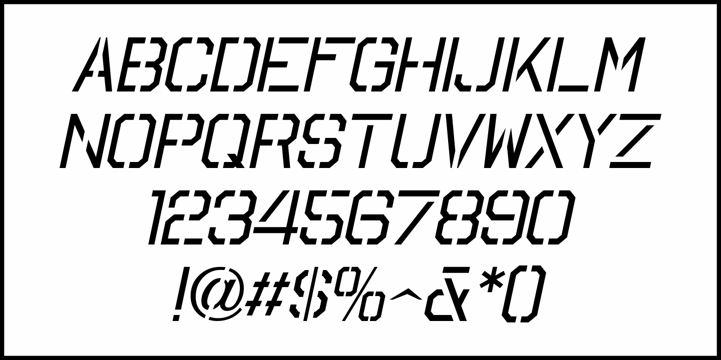 Promotional Stencil Font Poster #1