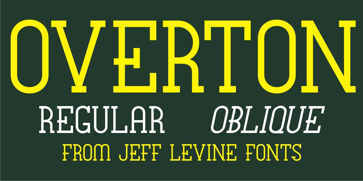 Overton Font Family Poster