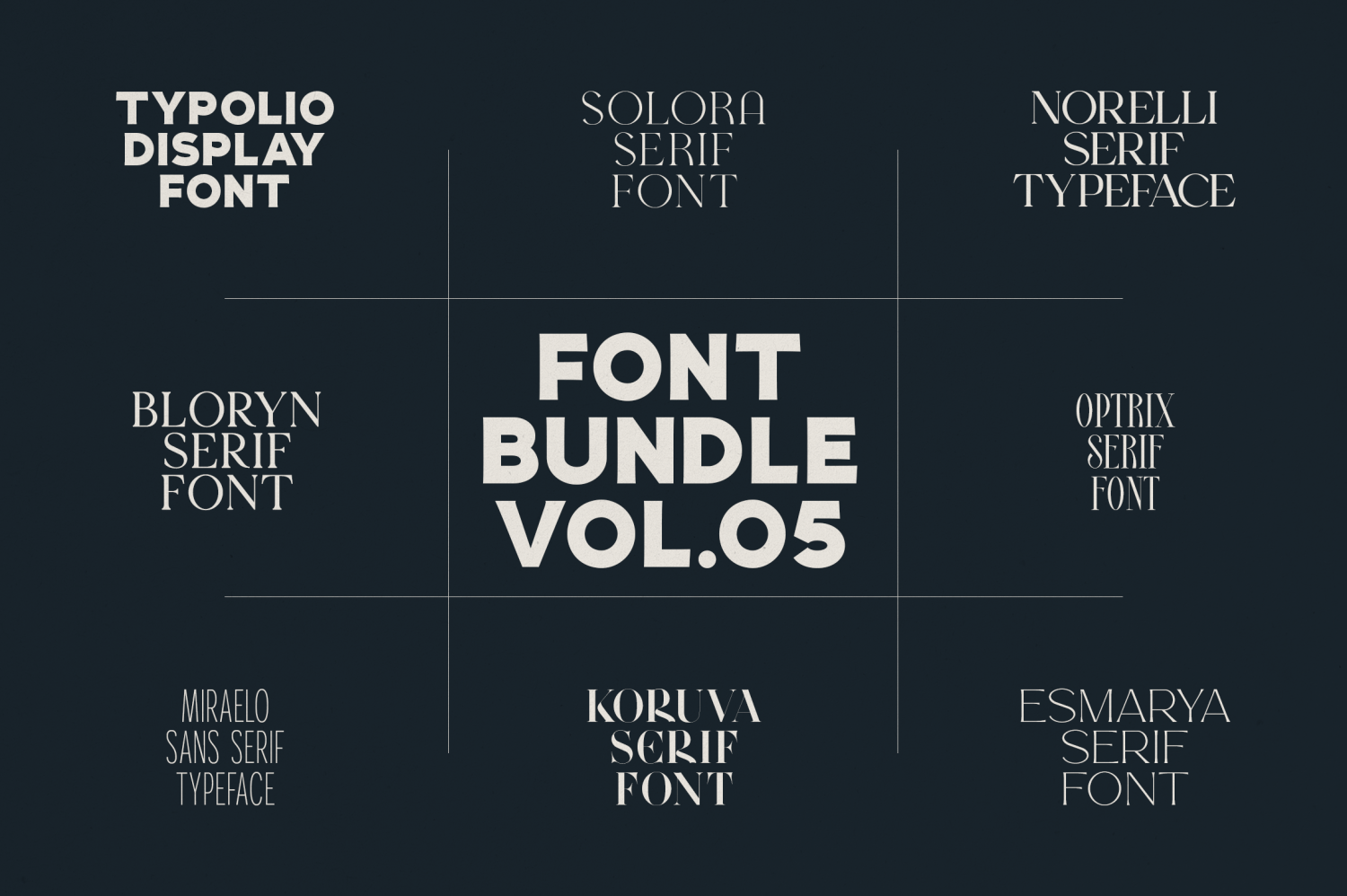 Font Bundle Vol. 05 - 8 Premium Fonts Poster