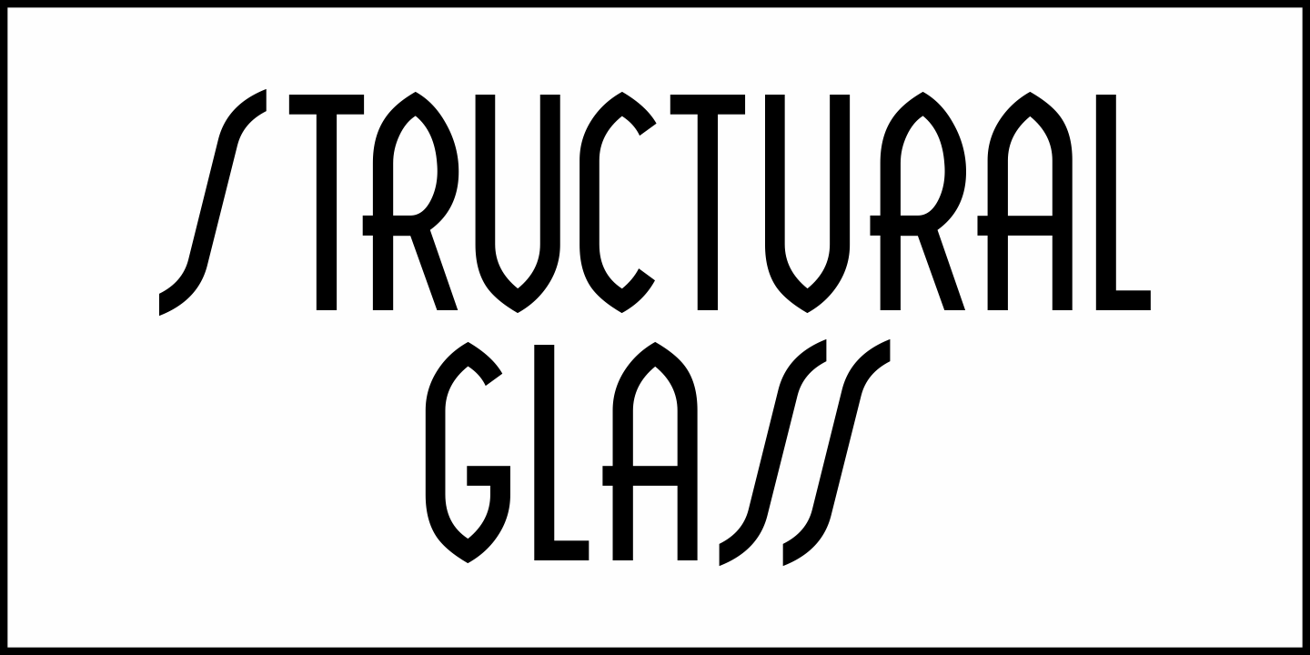 Structural Glass Font Poster #2