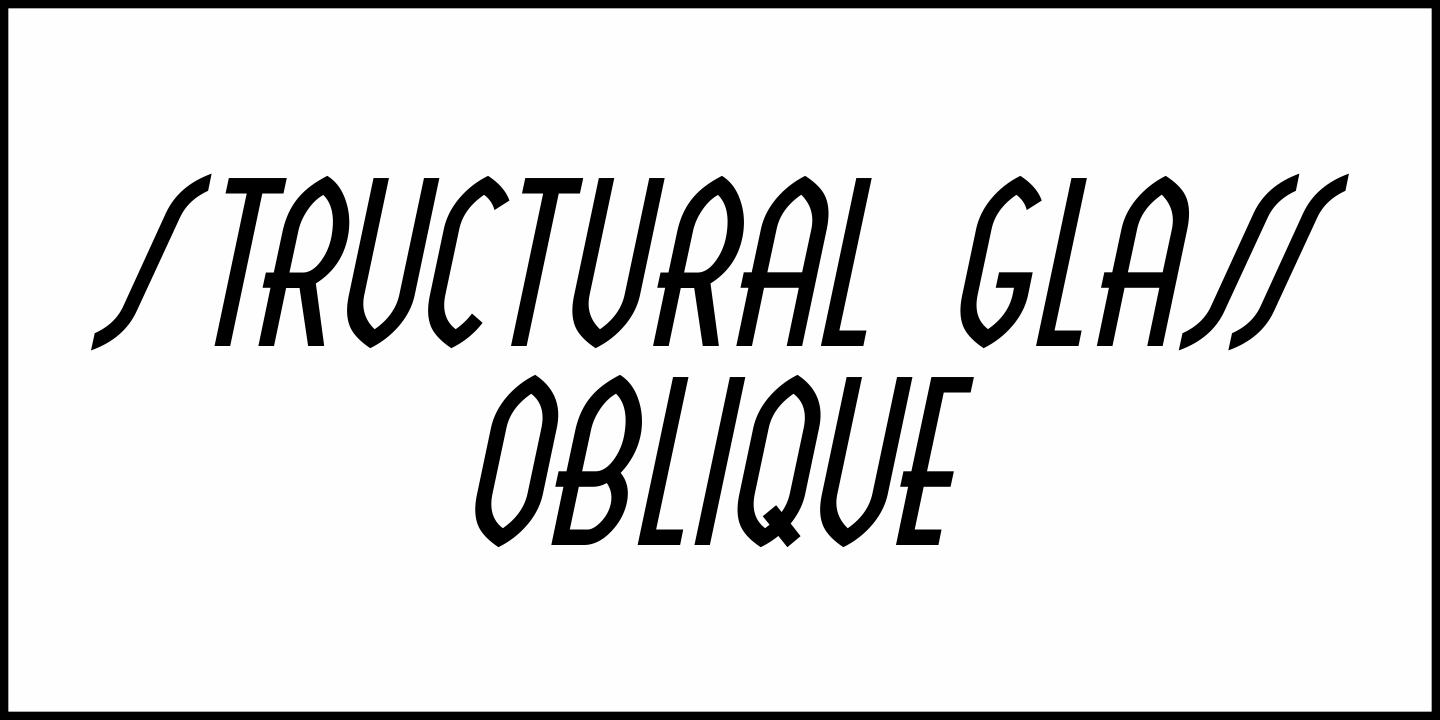 Structural Glass Font Poster #4