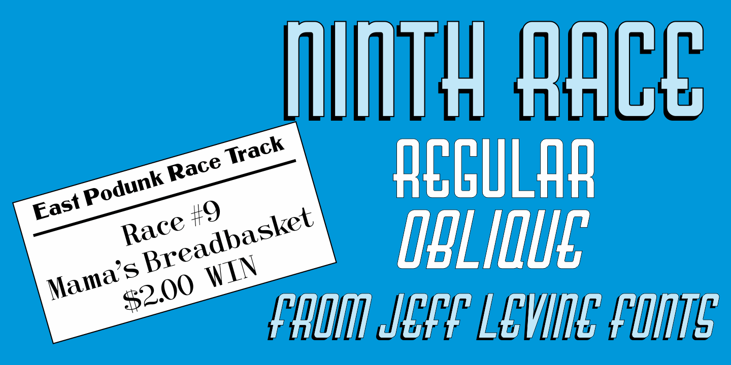 Ninth Race Font Poster #1