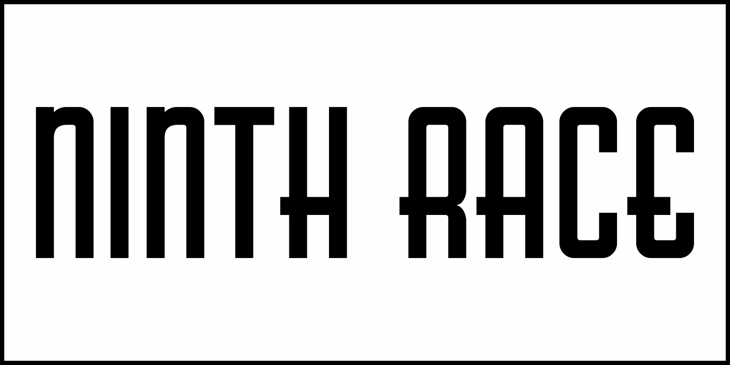 Ninth Race Font Poster #1