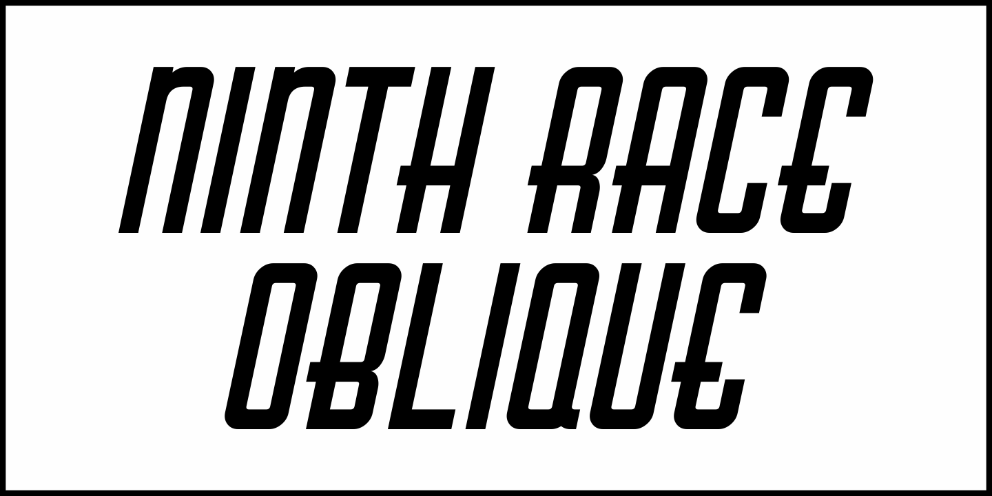Ninth Race Font Poster #1