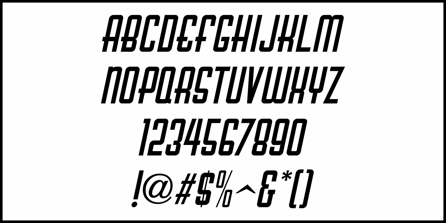 Ninth Race Font Poster #1