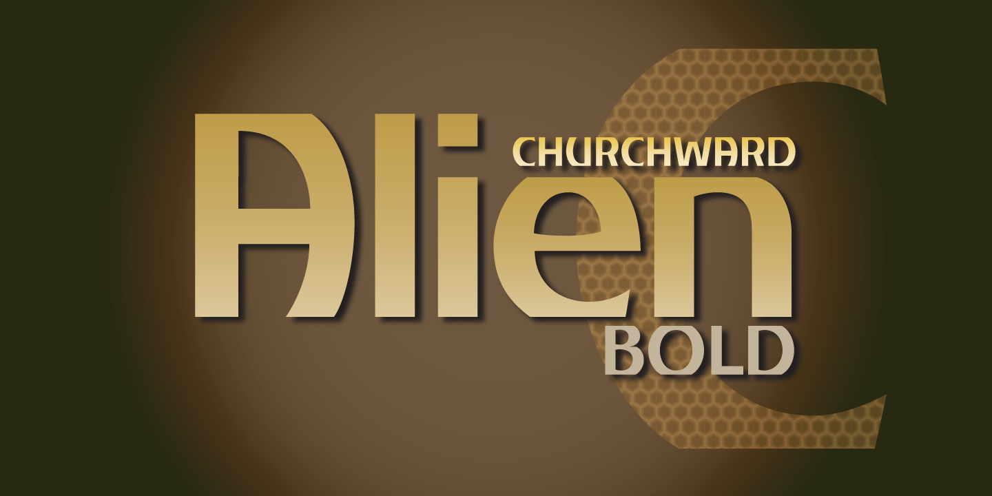 Churchward Alien Bold Font Poster #1
