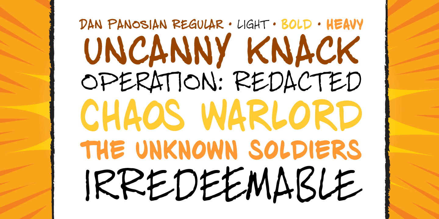 Dan Panosian Font Poster #1