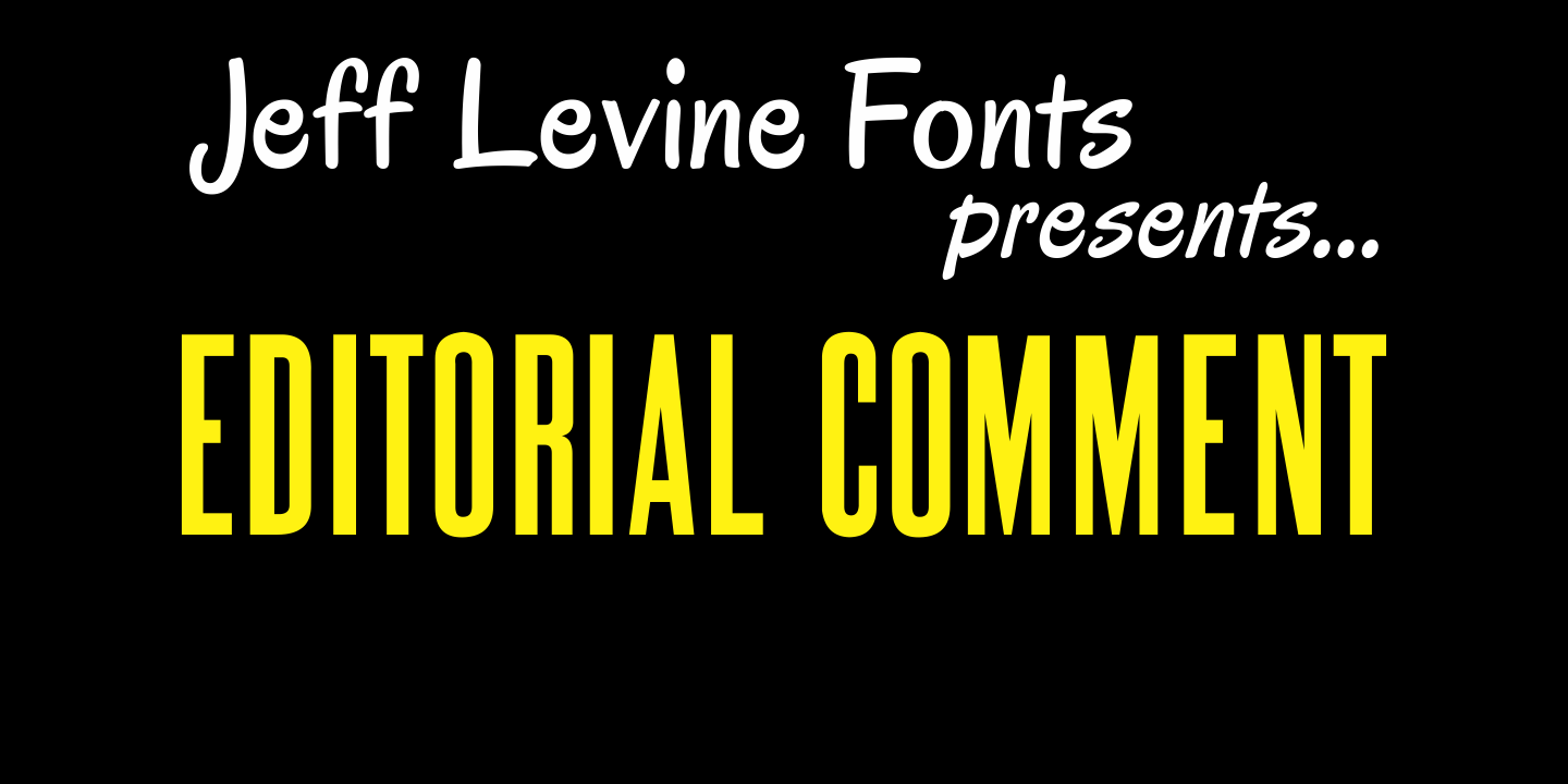 Editorial Comment Font Family Poster