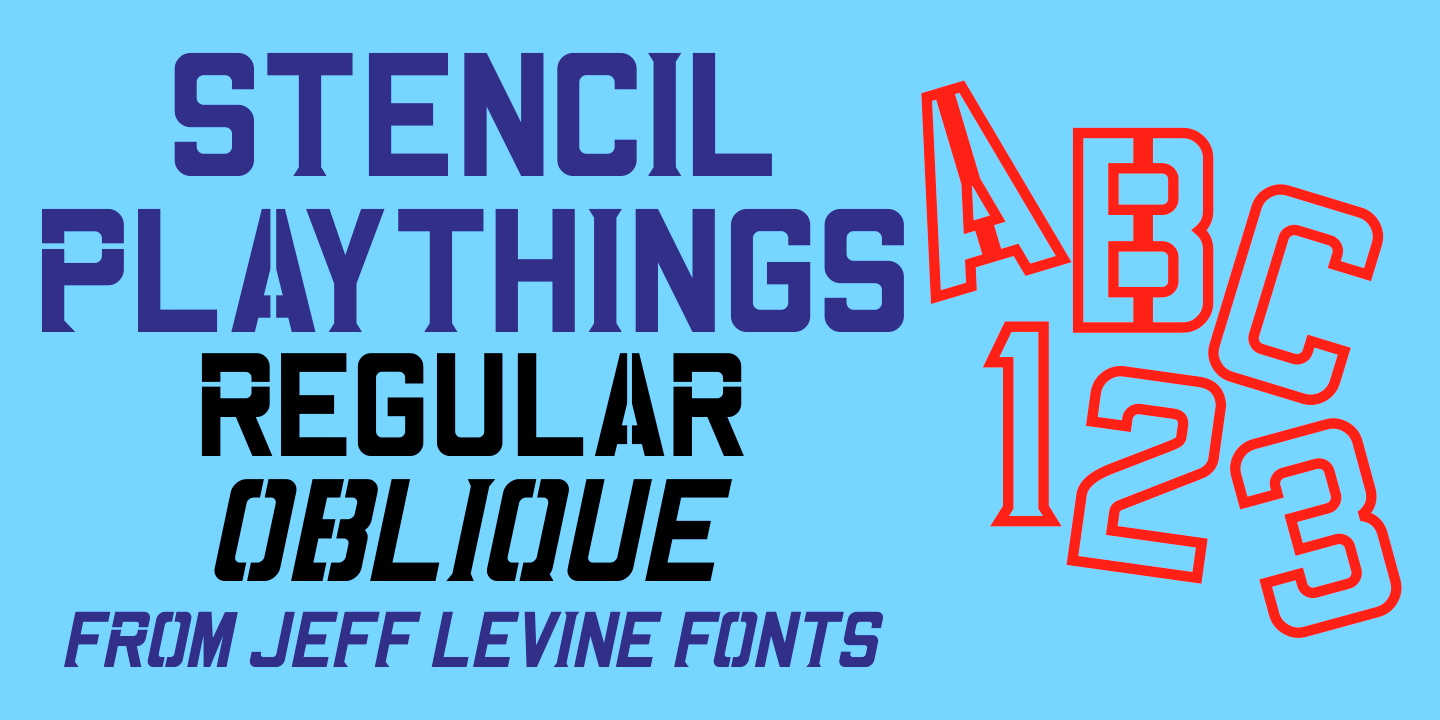 Stencil Playthings Font Poster #1