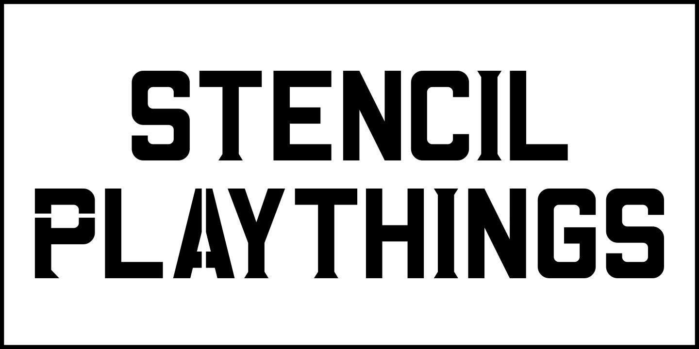 Stencil Playthings Font Poster #2
