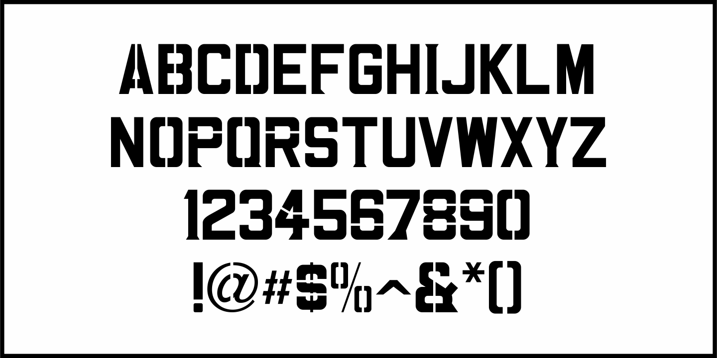 Stencil Playthings Font Poster #3
