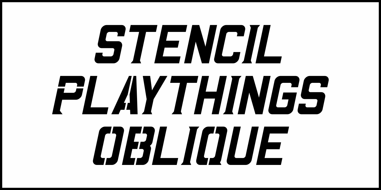 Stencil Playthings Font Poster #4