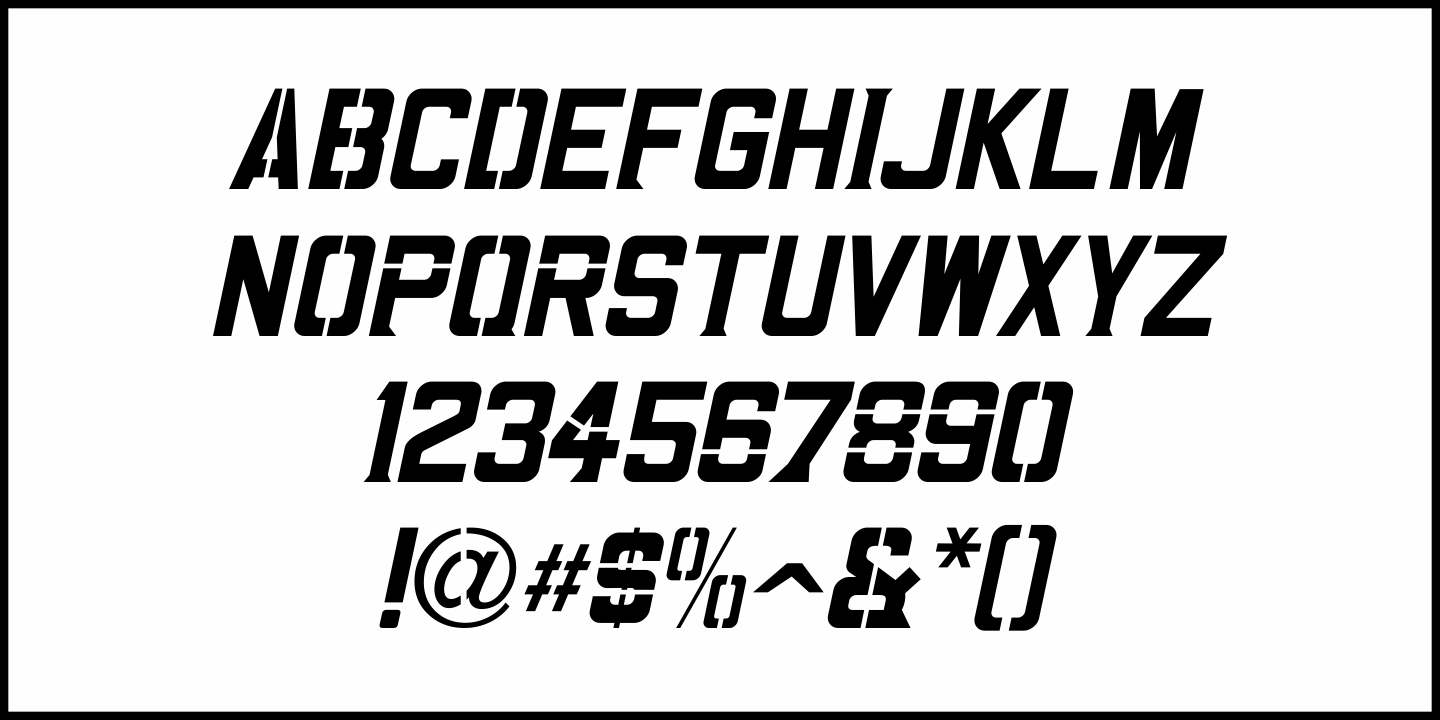 Stencil Playthings Font Poster #5
