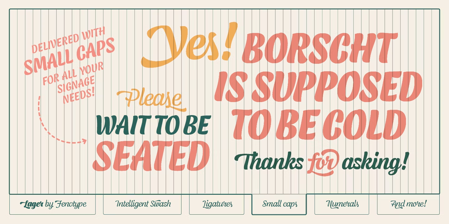 Lager Font Poster #1