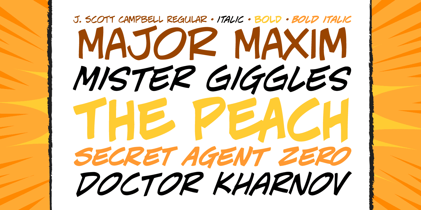 J Scott Campbell Font Poster #1