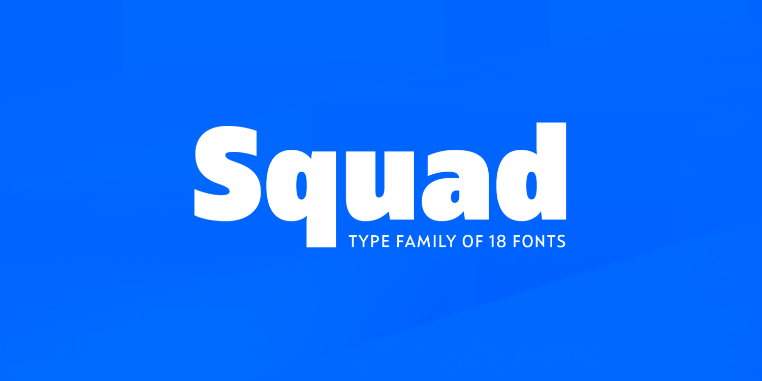 Squad Font Poster