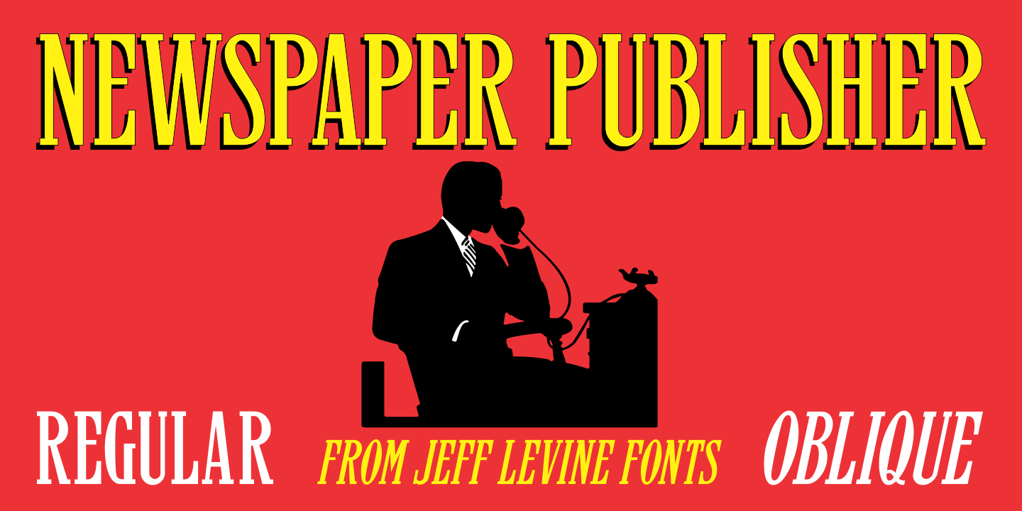 Newspaper Publisher Font Family Poster