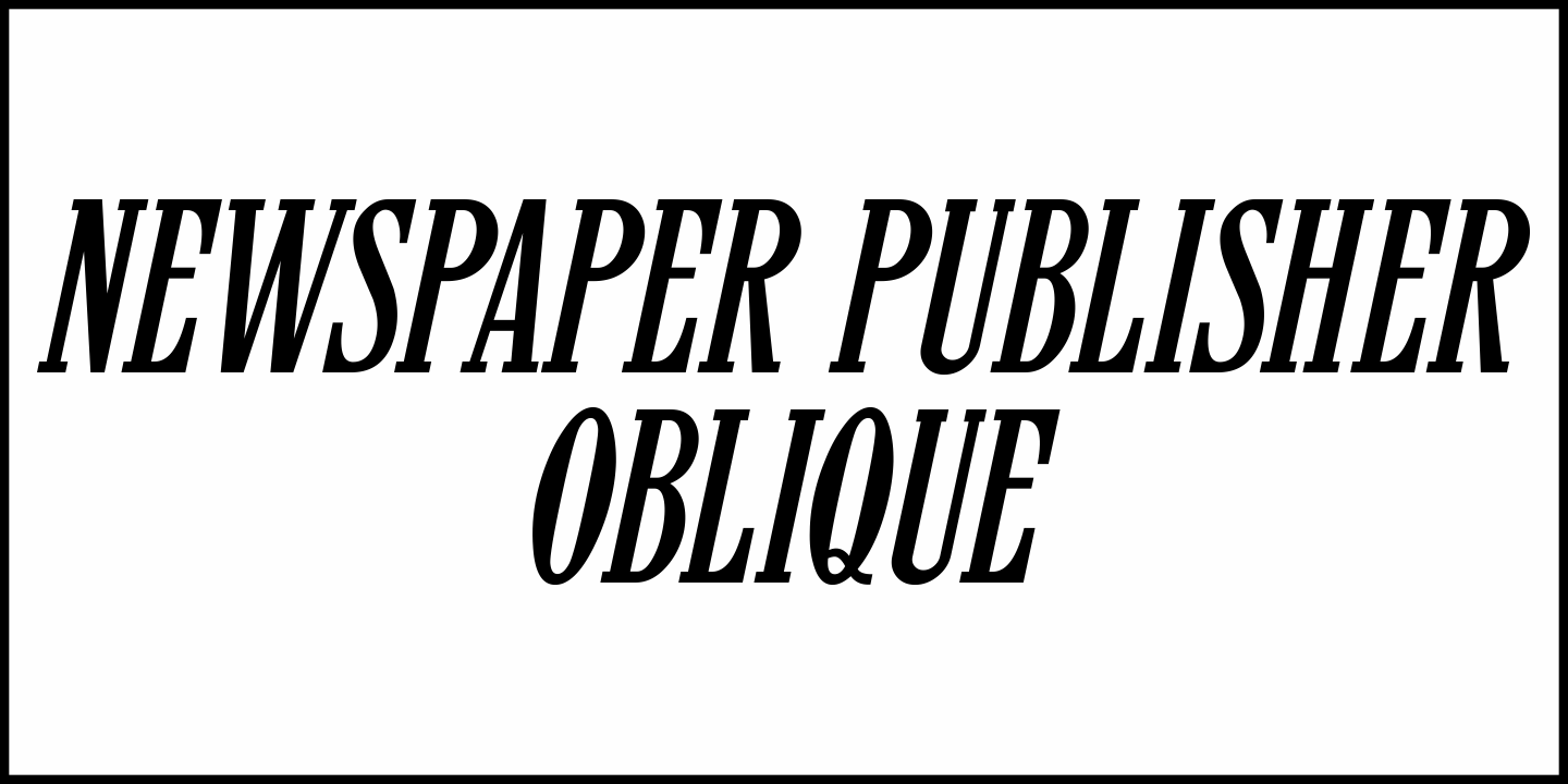 Newspaper Publisher Font Poster #4
