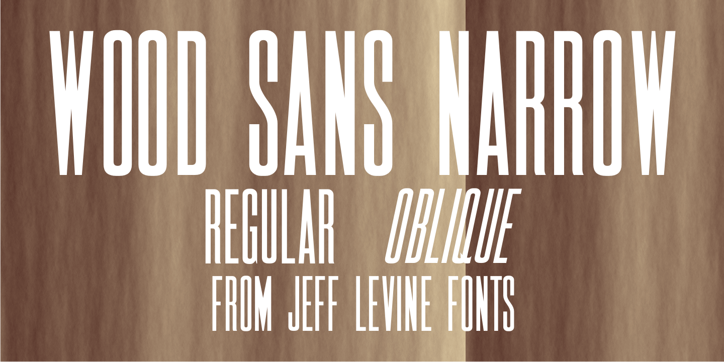 Wood Sans Narrow Font Family Poster