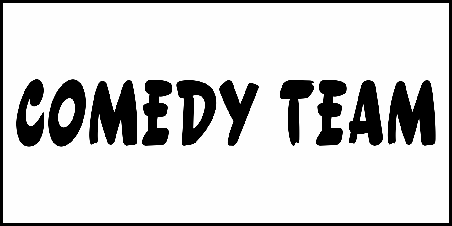 Comedy Team Font Poster #2