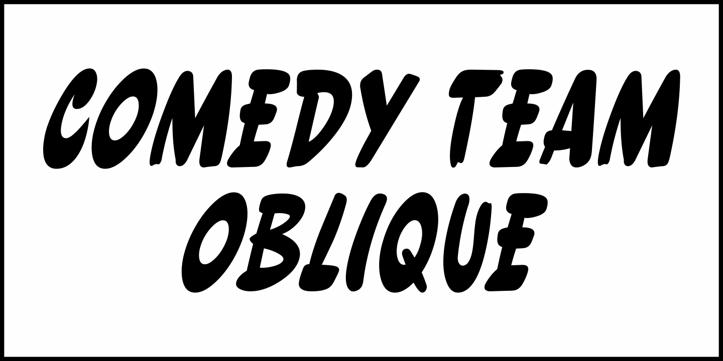 Comedy Team Font Poster #4