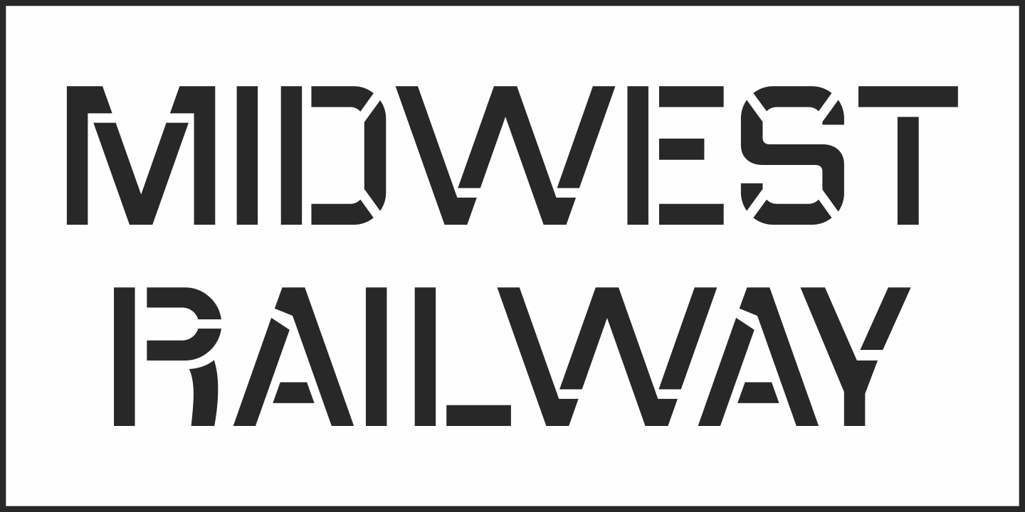 Midwest Railway Font Poster #1