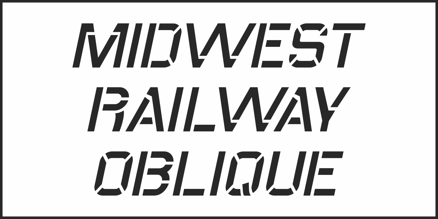 Midwest Railway Font Poster #1