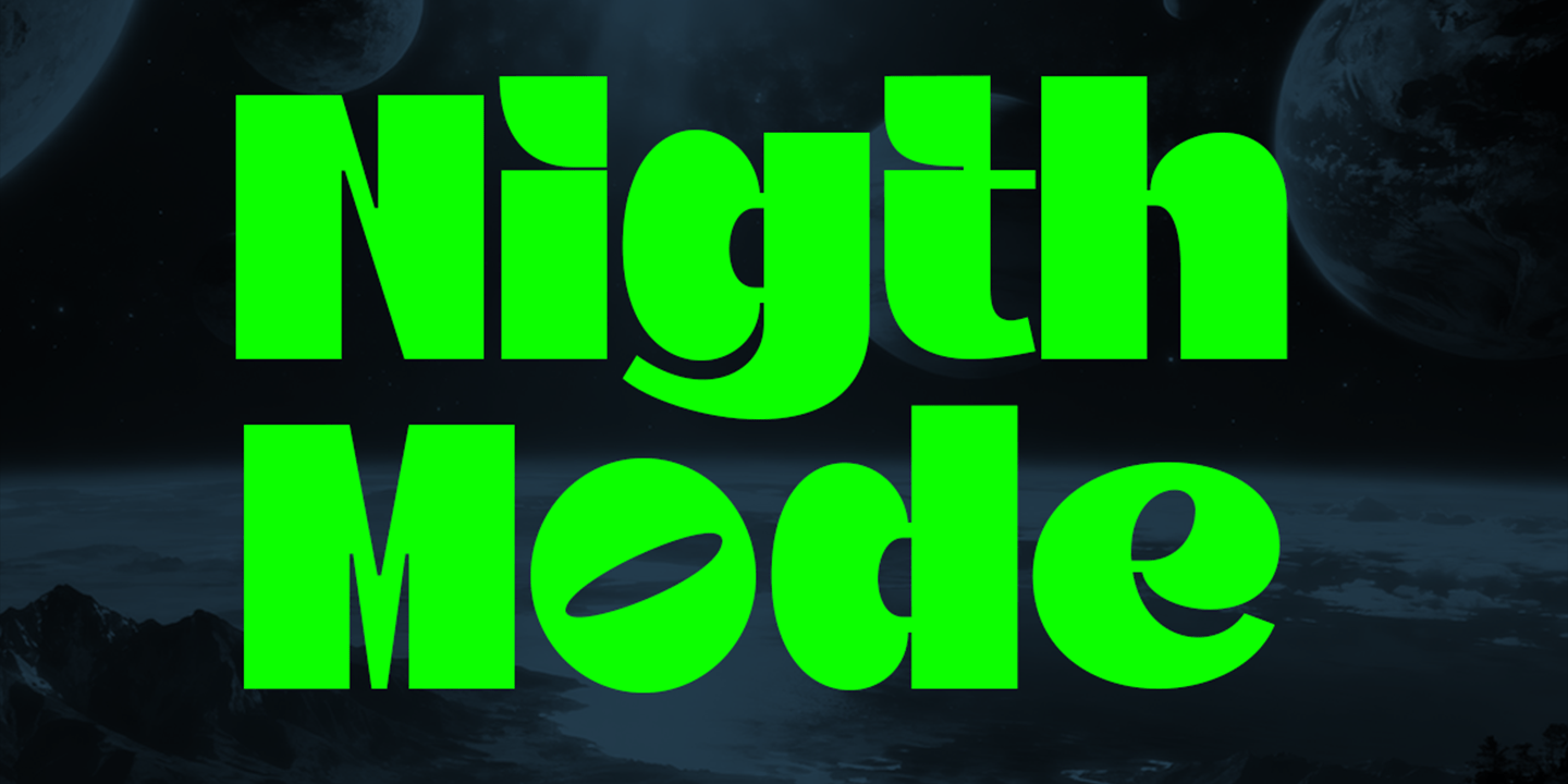 Night Mode Bold Font Family