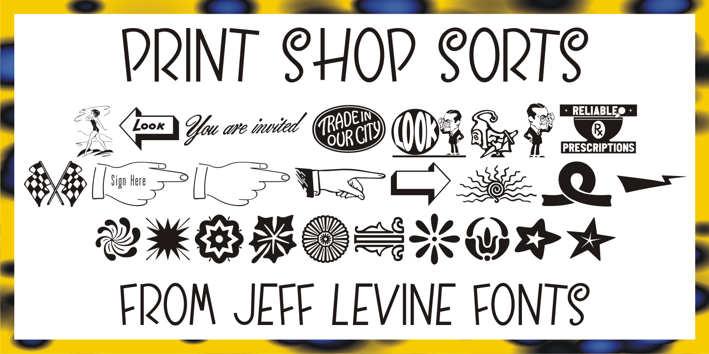 Print Shop Sorts Font Poster #1