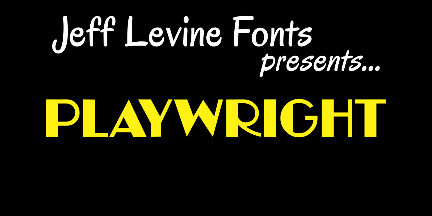 Playwright Font Family Poster