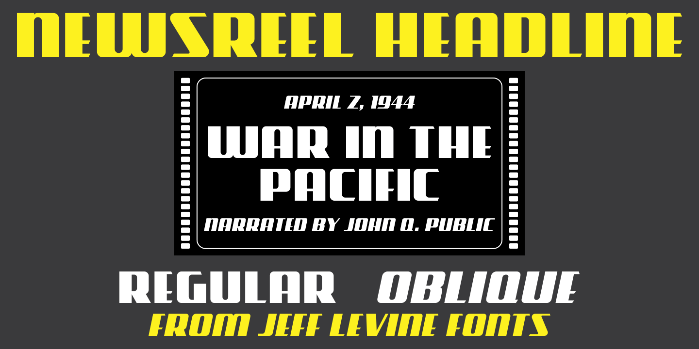 Newsreel Headline Font Poster #1