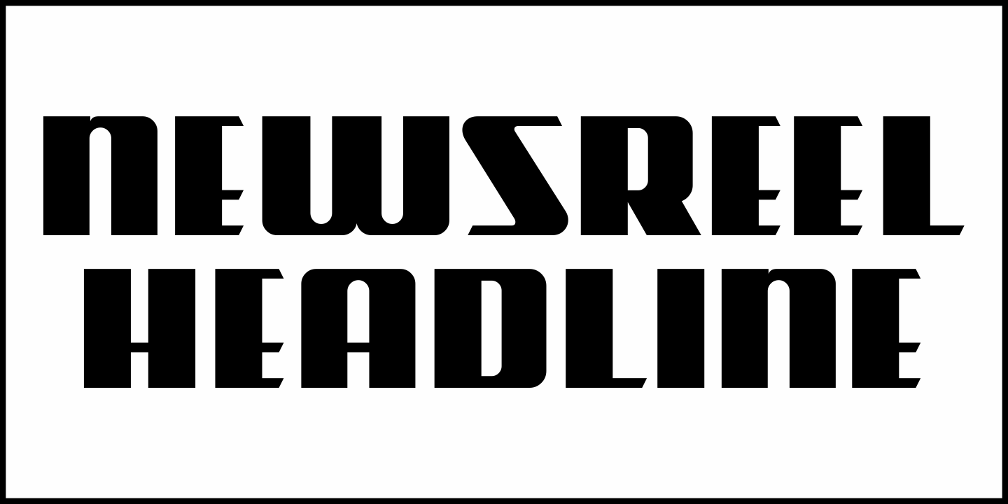 Newsreel Headline Font Poster #2